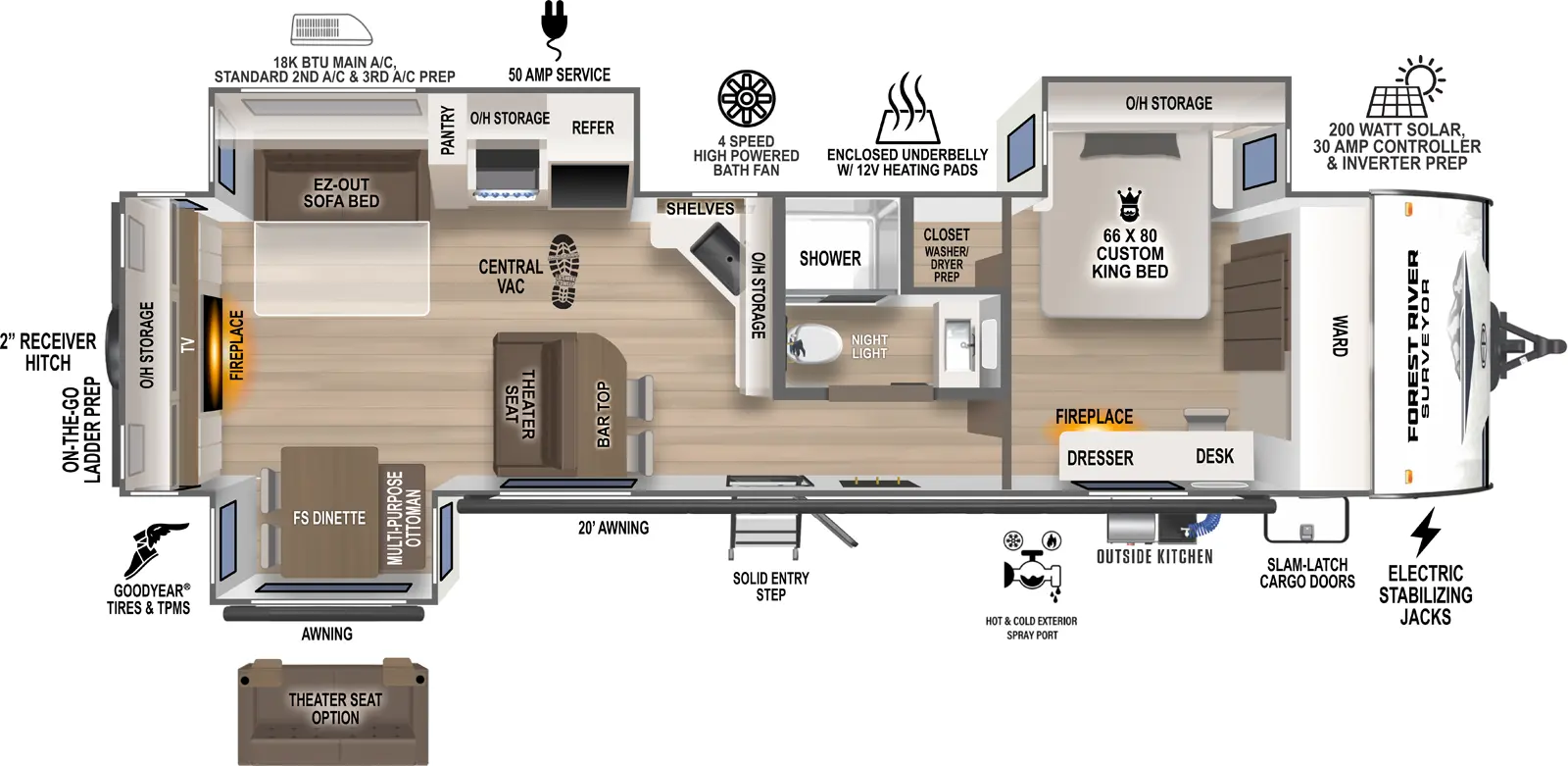 Grand Surveyor 302RDBS Floorplan